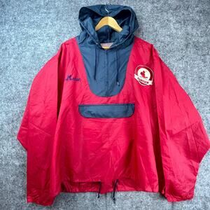 Vintage Windless Fairview Cardinals Jacket Marie XL Red Mesh Windbreaker 1/4 Zip